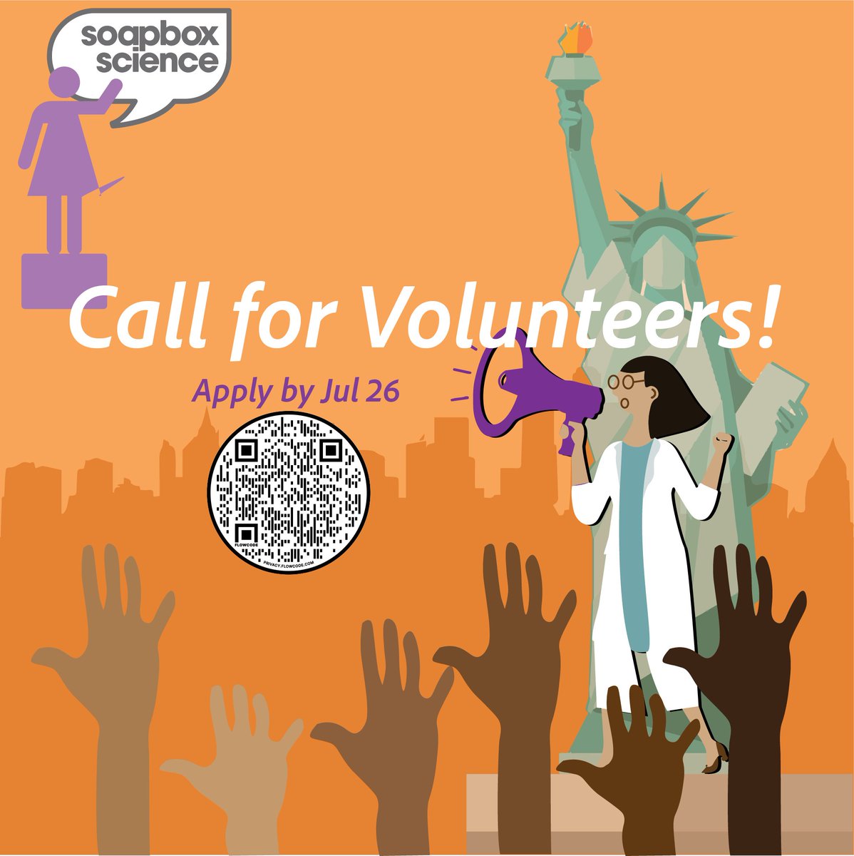 SoapboxScienceNYC (@soapboxscinyc) on Twitter photo 📢<a href="/SoapboxSciNYC/">SoapboxScienceNYC</a> needs you🫵🤚
We're looking for volunteers to support our event‼️
Apply by Jul 26 🔗forms.gle/aZisGh4JitnTEm…
📍The Bandshell Plaza, Central Park, New York
📅 Aug 23, 2024
⏲️ 4:00pm - 7:00pm
<a href="/SoapboxScience/">Soapbox Science</a> <a href="/NYUScience/">NYU Science</a> 📢<a href="/SoapboxSciNYC/">SoapboxScienceNYC</a> needs you🫵🤚
We're looking for volunteers to support our event‼️
Apply by Jul 26 🔗forms.gle/aZisGh4JitnTEm…
📍The Bandshell Plaza, Central Park, New York
📅 Aug 23, 2024
⏲️ 4:00pm - 7:00pm
<a href="/SoapboxScience/">Soapbox Science</a> <a href="/NYUScience/">NYU Science</a>
