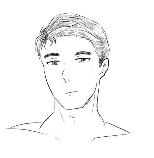 RollieOwl's tweet photo. @RockLotusStudio Newest sketch is me trying to figure out how to draw this particular character, since I'm not very good at drawing males😅 https://t.co/cP4FZn7K3Y