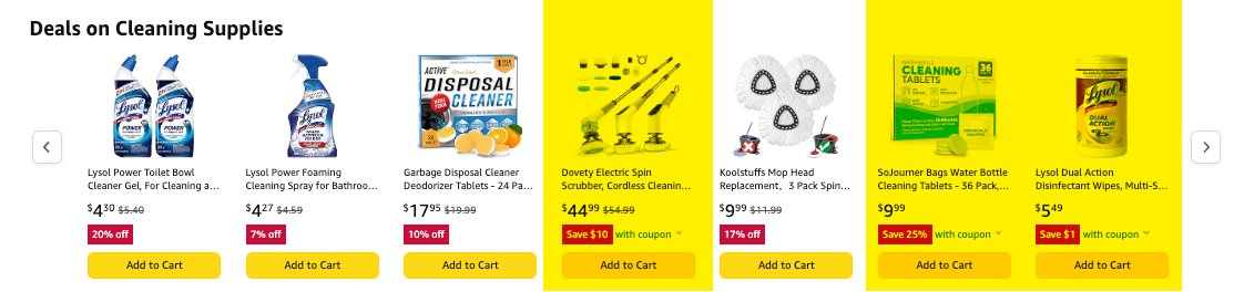 PRIME DAY REMINDER:  PROFIT WATCH
This is your gentle reminder that discounts stack on Amazon. Customers can claim both discounts if you have multiple discounts (coupons, PEDs, and Lightning Deals) on a listing.

This is a great week to go through your Prime Exclusive Deals,