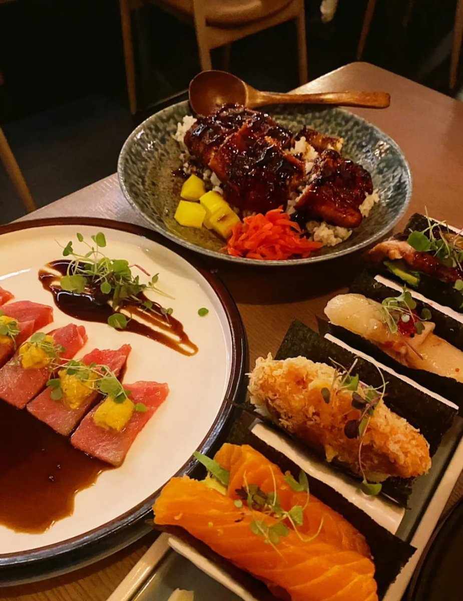 dhevy_ps's tweet photo. Salmon, Eel, Spicy Yellowtail, Scallop are all very good and the ingredients are very fresh. https://t.co/CdrS0UHy1c