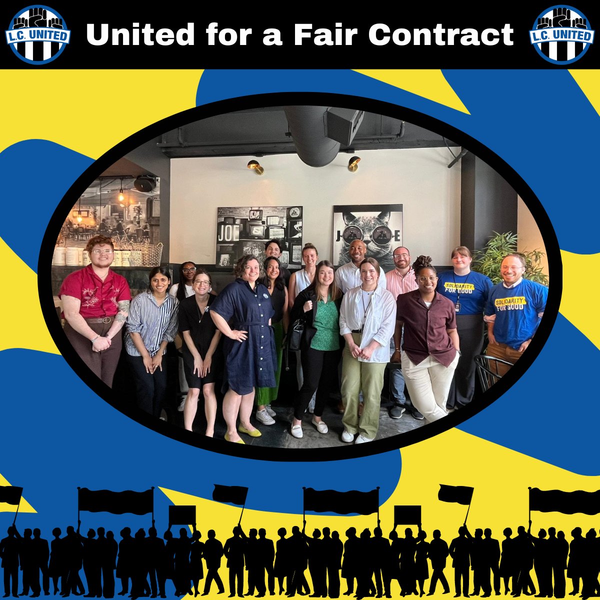 Today LCU members boycotted our staff meeting and summer BBQ in protest of Management's failure to bargain for over 6 MONTHS. It's been more than FOUR YEARS since we unionized. 

We are united for a fair contract! <a href="/LawyersComm/">Lawyers' Committee for Civil Rights Under Law</a> <a href="/DamonTHewitt/">Damon Todd Hewitt</a>  where are you?