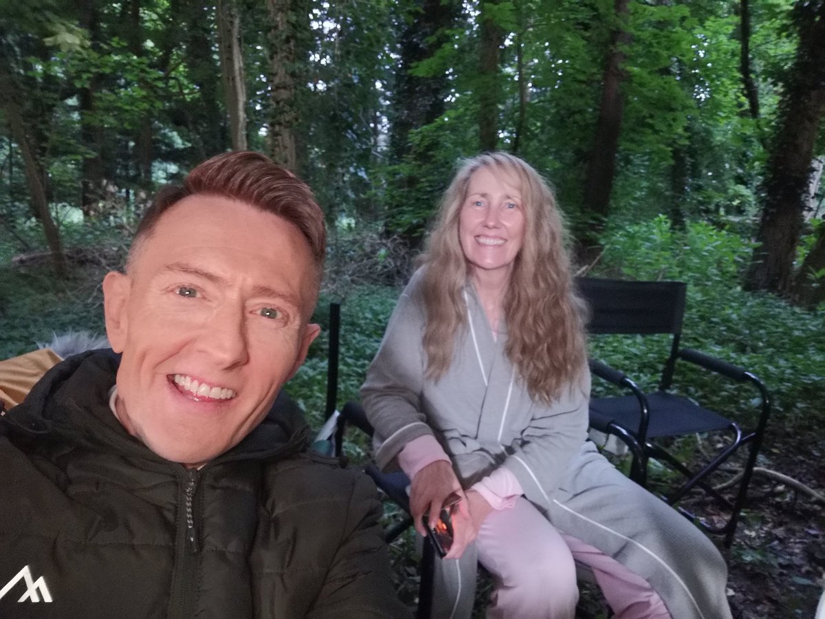 With <a href="/eganfee/">fiona</a>, prepping for a second night of filming. Something is going down in the woods...