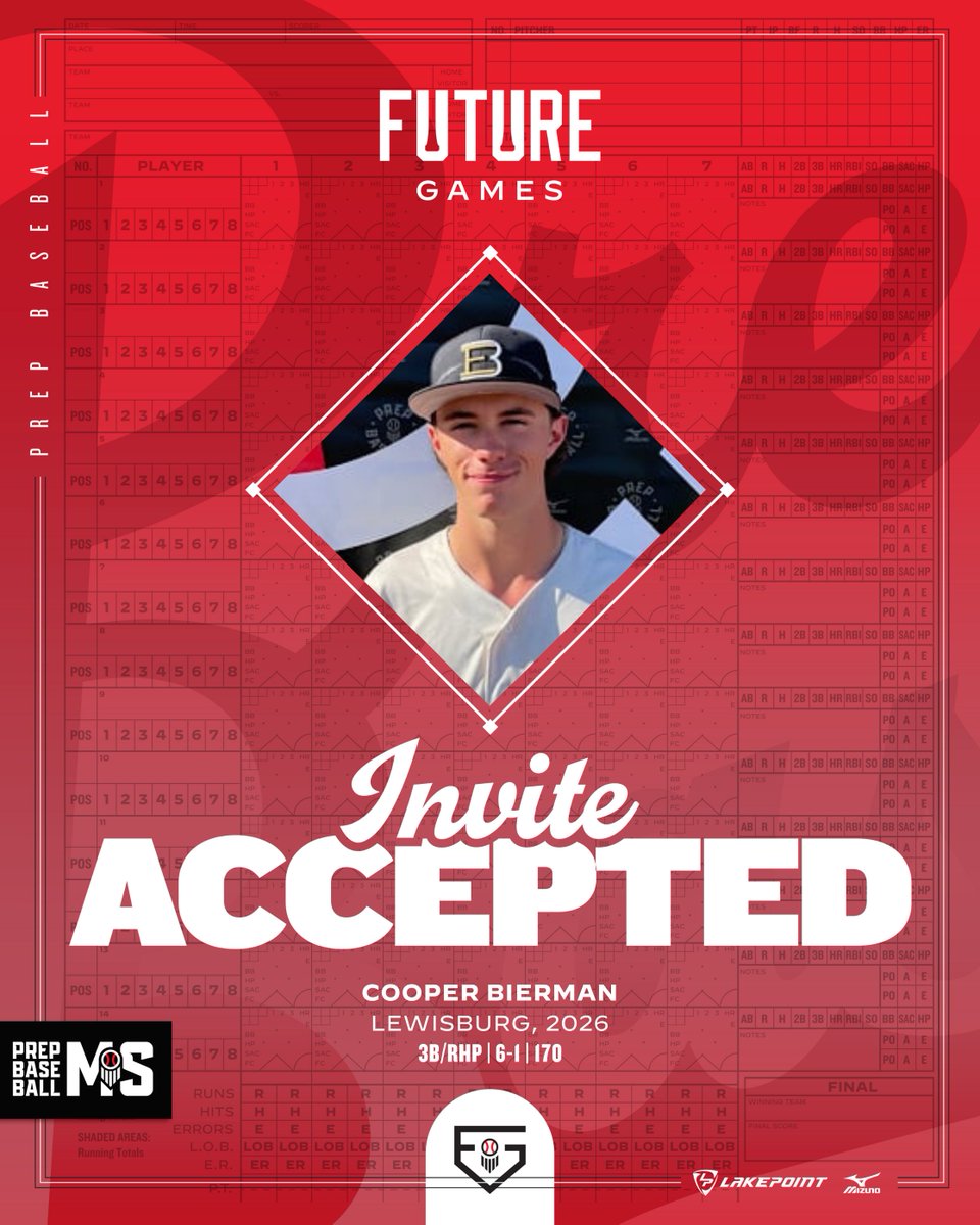 PrepBaseballMS's tweet photo. 𝗧𝗛𝗘 𝗦𝗜𝗣 ➡️ 𝗔𝗧𝗟, 𝗚𝗔

+ Another top two-way prospect in the MS 2026 Class, Cooper Bierman (@BiermanCoop; @TheBurgBBall) is 𝐋𝐎𝐂𝐊𝐄𝐃 𝐈𝐍 🔐 to represent Mississippi at the #PBFG24 at LakePoint Sports.

👤: https://t.co/0kpeOULf1V https://t.co/wbKYVyfMwj