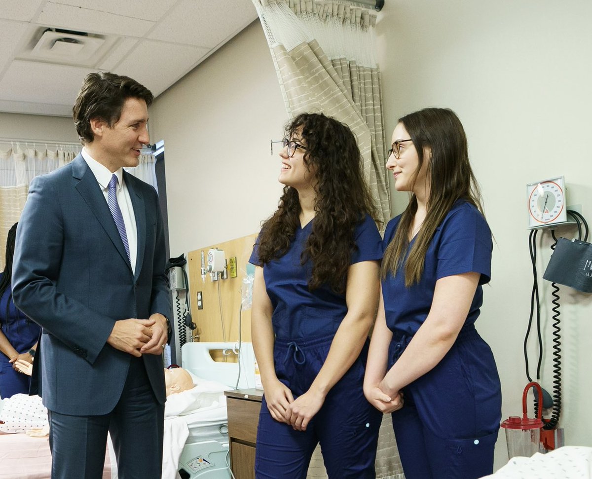 liberal_party's tweet photo. We’re investing to support our health care workers and deliver better services for all Canadians.

Pierre Poilievre would make cuts to public health care. https://t.co/SuNuz2aOzC