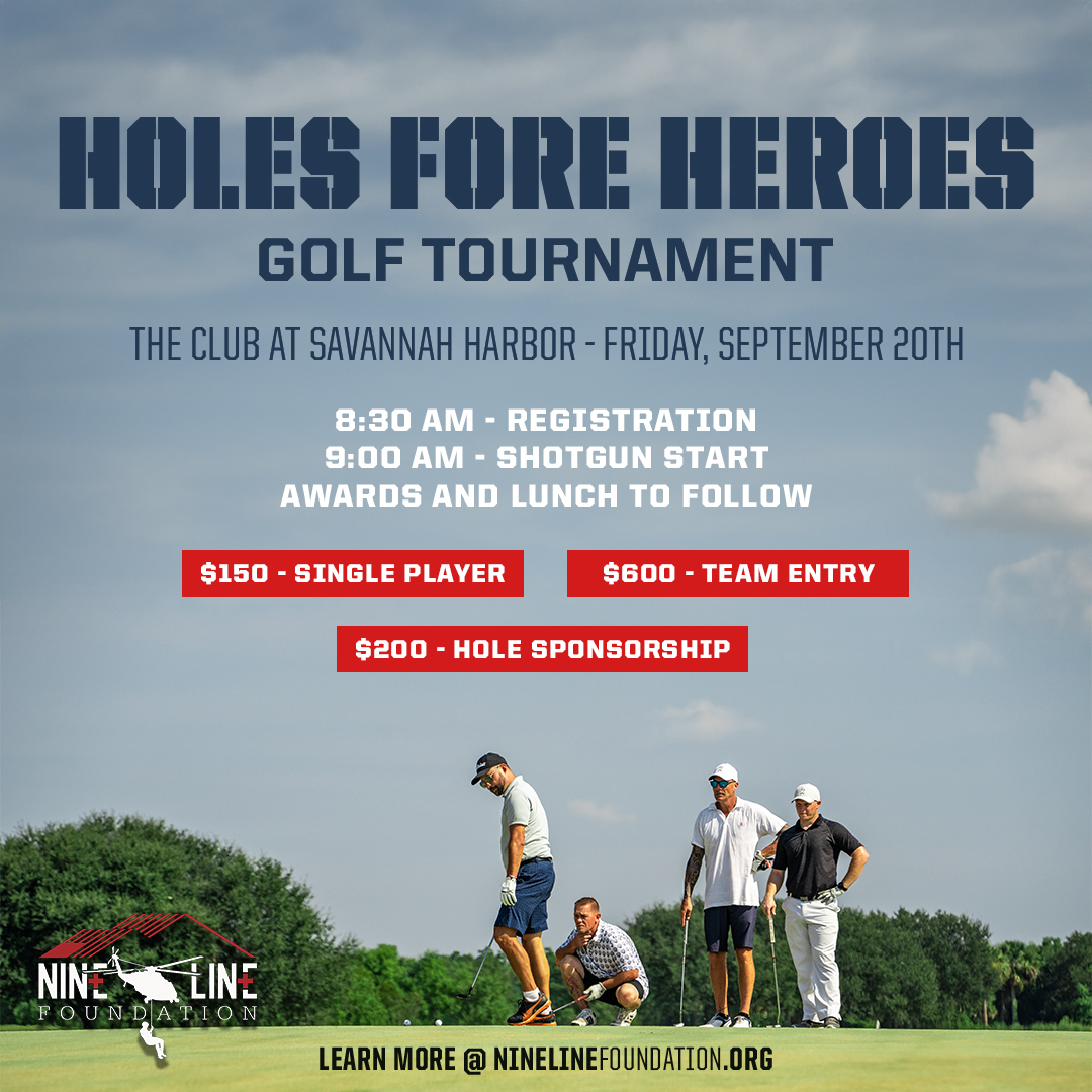 NineLineApparel's tweet photo. Join us for our Annual Holes Fore Heroes Golf Tournament! We will be returning once again to the beautiful Club at Savannah Harbor on Hutchinson Island.
https://t.co/KV78M1bjEv

#NineLineApparel #NineLineFoundation #NLA #fundraiser #holesforeheroes https://t.co/fd5wpsK5GU