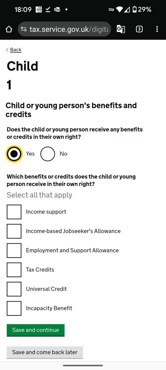 StoptheWorldBk's tweet photo. @HMRCcustomers Hi My son is 18 staying in full time education and is autistic. He claims PIP. On my child benefit from what do I put for the question below ? Or does PIP not count as it's not on the list?  Thanks https://t.co/fHvGS9a2zi