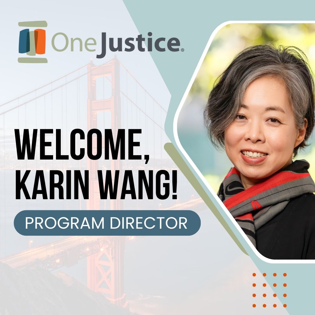 OneJusticeOrg's tweet photo. We are delighted to welcome Karin Wang (@naragirl) to the OneJustice team as a new Program Director! Karin has been committed to OneJustice’s mission since her Executive Fellowship year and her board service.

Welcome, Karin! https://t.co/Nq1yc2kpeD