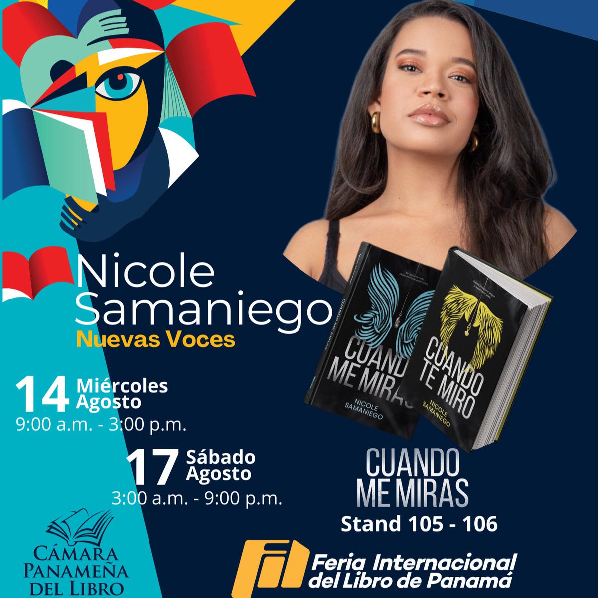 NicoleSama19's tweet photo. No puedo creer que estaré presentando y vendiendo mi segundo libro🥹🤩
Los espero en la feria del libro de Panamá 
Vayan a darme apoyo moral y a comprar el libro 😆👍🏼 https://t.co/nlnh3dloOh