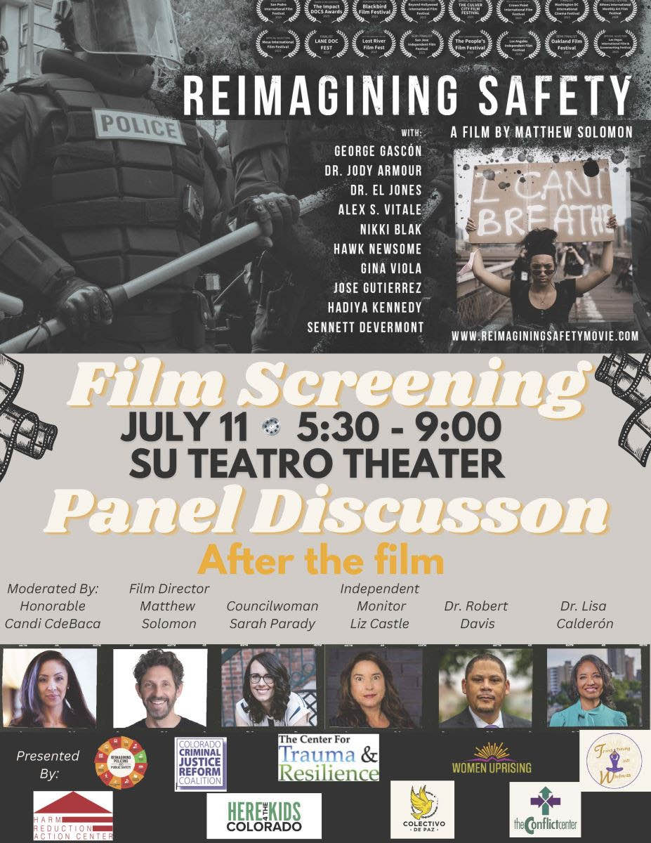 BashTheFash161's tweet photo. 🏴 Denver comrades: Film screening of Reimagining Safety and followup discussion tomorrow, Thurs 7/11 5:30-9pm @ Su Teatro Theater 🏴

#denver #suteatro #reimaginingsafety #solidarity #antifascist #acab #weprotectus https://t.co/GnV6bEDaEE
