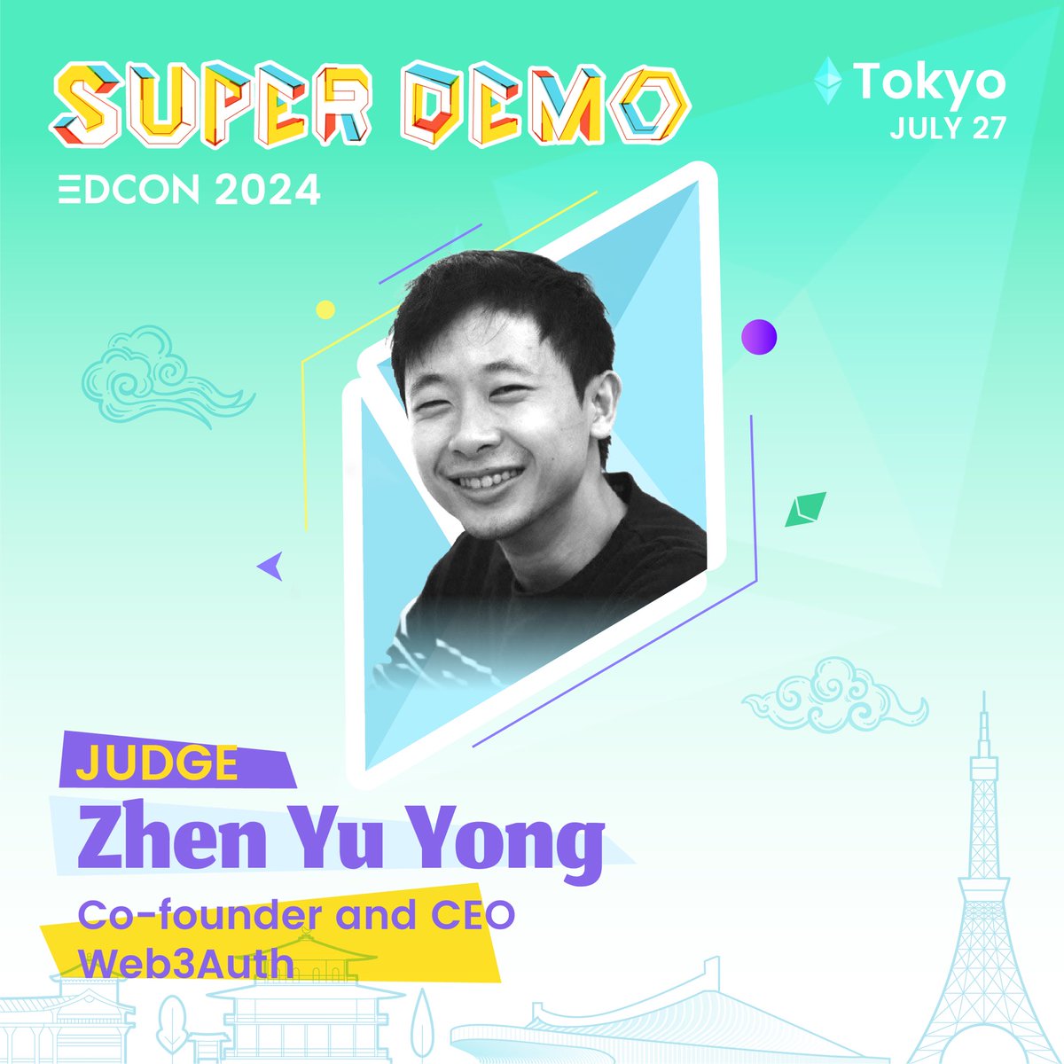 EDCON_Official's tweet photo. Drum roll please! 🥁 

We’re kicking off our Super Demo Day Judge announcements with @zenzhenyu, Co-Founder and CEO of @Web3Auth 🚀

Web3Auth is the leading non-custodial authentication infrastructure that enables web3 wallets &amp; dapps to provide seamless user logins for all! 💥💻 https://t.co/zCFDLsNdtA