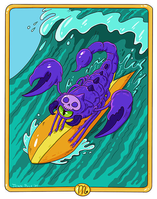 jlp484's tweet photo. Scorpios are the MOST intense of the water signs! They will ride the wave of passion into your life and either love you fiercely or rip you to shreds!

#art #Scorpios #zodiac #astrology #watersigns #waterzodiac #artistsoninstagram #artist #redbubbleart #scorpion #ocean #surfing https://t.co/MPecFmK1iL