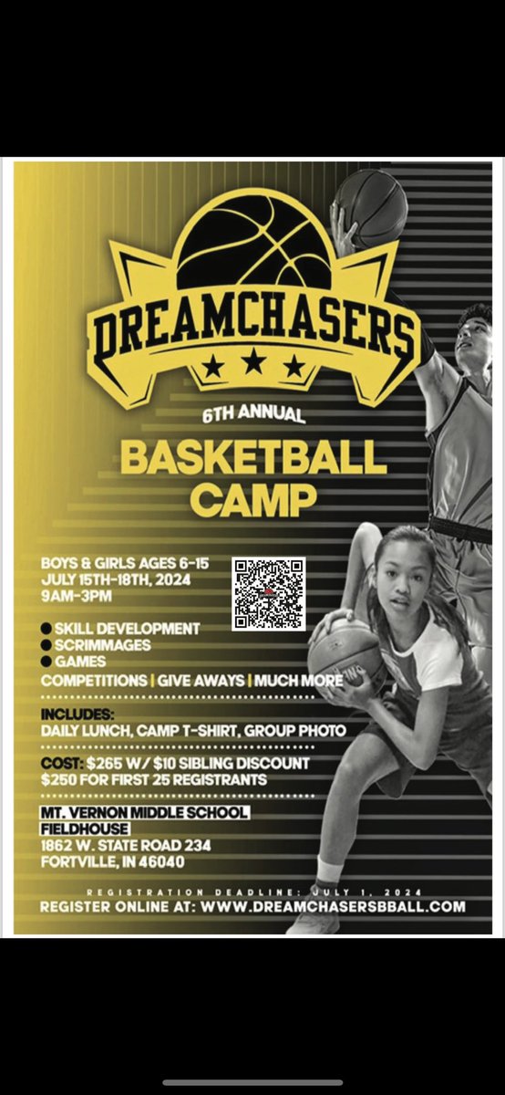 Only 8 spots remain!!! We are 4 days away!!! Don’t miss your chance to be a part of one of the best camps in Indiana! Register here:

1983409.wufoo.com/forms/2024-dre…

Please LIKE and SHARE