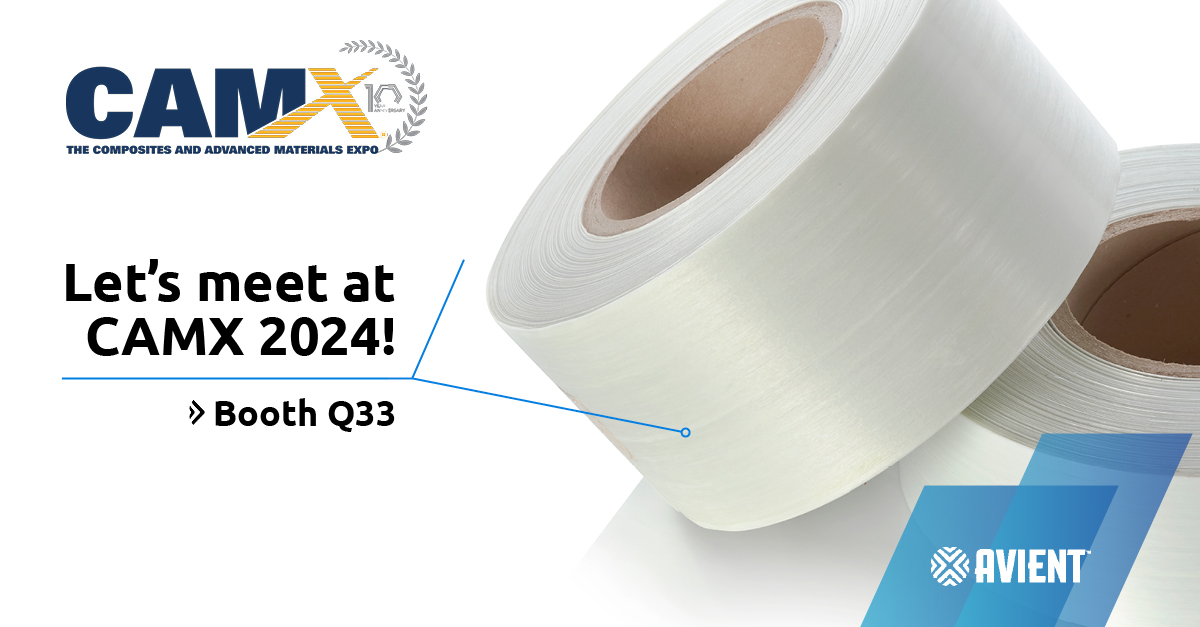AvientCorp's tweet photo. We're excited to join the composites industry once again at #CAMX, the annual Composites and Advanced Materials Expo, September 10-12! Add Avient to your agenda & meet with us in booth Q33 to explore our solutions. Get your free badge here: https://t.co/nMuDHhwbRZ https://t.co/C92AADpJZo