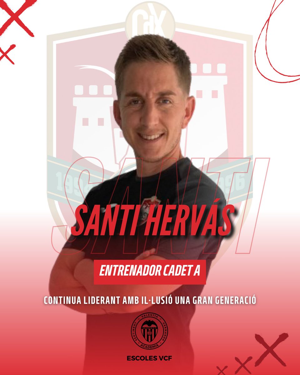 ⚽️Seguim presentant als membres de l'equip formatiu

➡️ Santi Hervás (📚 Nivell 3) assumeix el repte de dirigir al #CDXCadetA per a continuar fent créixer a una generació que ve de guanyar la lliga amb el #CDXCadetB a les seues ordres

#CDX24_25 #JuntsCapAlFutur