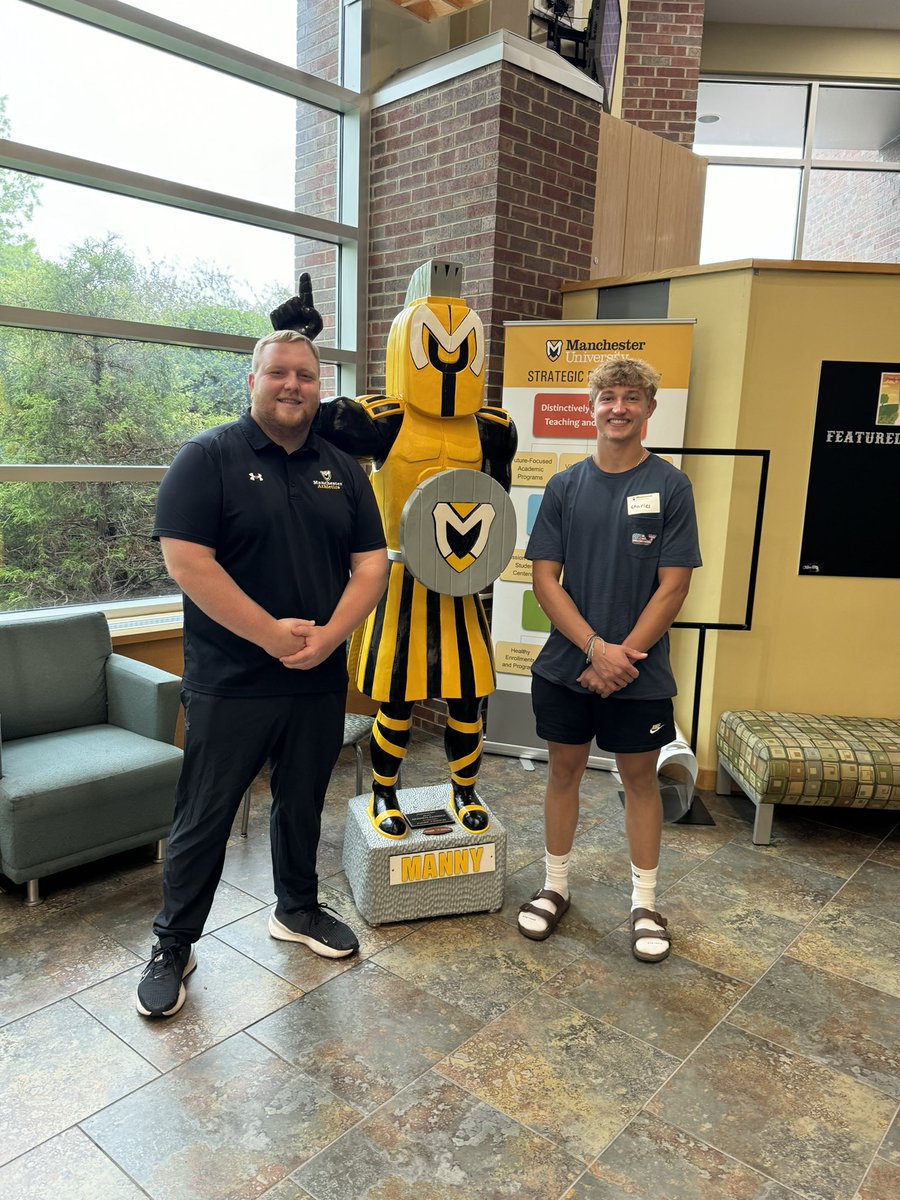 Charles__Kopp's tweet photo. Had a good visit today at Manchester University! Thank you to all of the coaches and staff for the tour and experience. I hope to be back soon! @CoachStone_MU @Coach_ZShaw @CoachV_MU @CoachMetkler @CoachWelton_MU @MU_SpartanFB https://t.co/9c6VoU3DT5