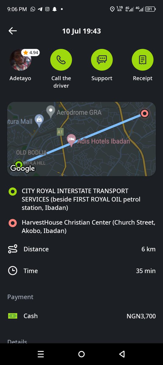 Dredds_expert's tweet photo. @inDrive  good evening,one of your driver who's name is MR Adekola  went away with my stuff and even went as far as reporting me to the police (Akobo division) I'm asked to report to the station tomorrow. Frame 1&amp;2 what your driver did to me before he zoomed off with my stuff https://t.co/pOauyrzCSy