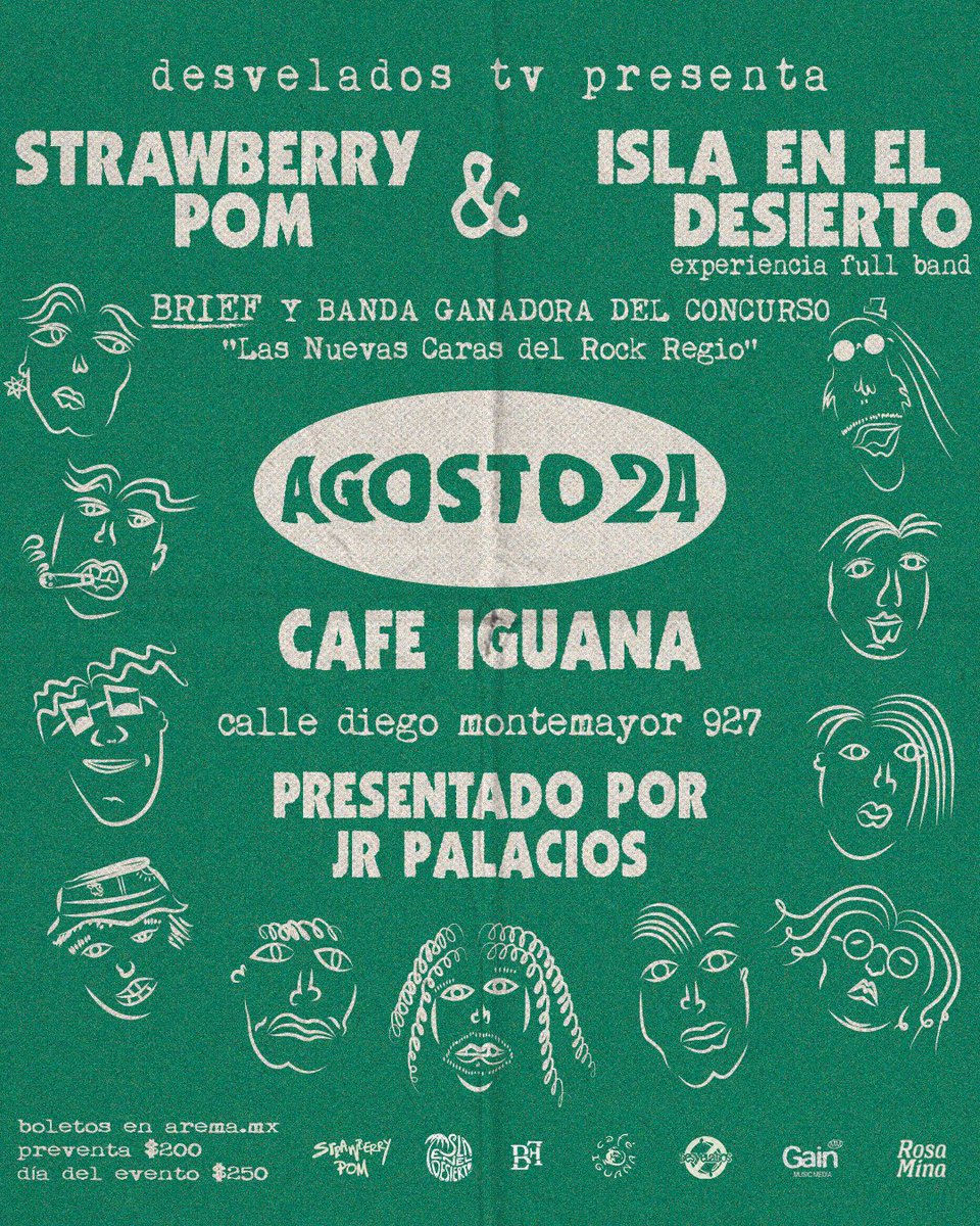 RAZAAAA les tenemos un anuncio gigante 🤌🏽

Estamos super felices de anunciar nuestra próxima tocada en #CafeIguana junto con <a href="/islaeneldesiert/">𝕀𝕤𝕝𝕒 𝕖𝕟 𝕖𝕝 𝔻𝕖𝕤𝕚𝕖𝕣𝕥𝕠 🌴</a> y otras bandas.

Estén al pendiente de un concurso que haremos en nuestras redes para elegir la banda abridora.

Los vemos ahí. 🤝🤟