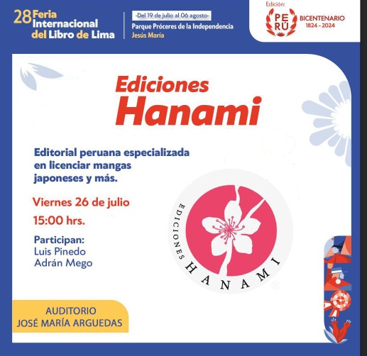 EdicionesHanami's tweet photo. En esta 28va edición de la Feria del Libro - Edición del Bicentenario. Los directores de la Editorial, hablarán acerca de las nuevas series y los nuevos proyectos de la Editorial. 🌸🌸🌸 https://t.co/qakDvxoCgC