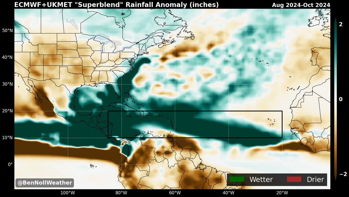 The ECMWF+UKMET "superblend" for the heart of hurricane season 2024 has just arrived...

The tropics are quiet right now, but that won't last.