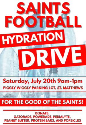 Please come out support the Saints for the upcoming season!