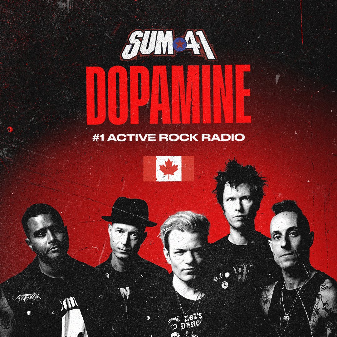 "Dopamine" is dominating Canadian radio -- #1* Active Rock, #4* Alternative!