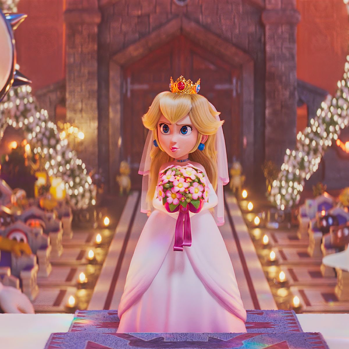 open lace back dress Amazon.com: THE SUPER MARIO BROS. MOVIE 5 Inch Action Figure Series 2 Peach  Figure in Motorcycle Outfit with Spiny Blue Shell : Toys & Games main image 0