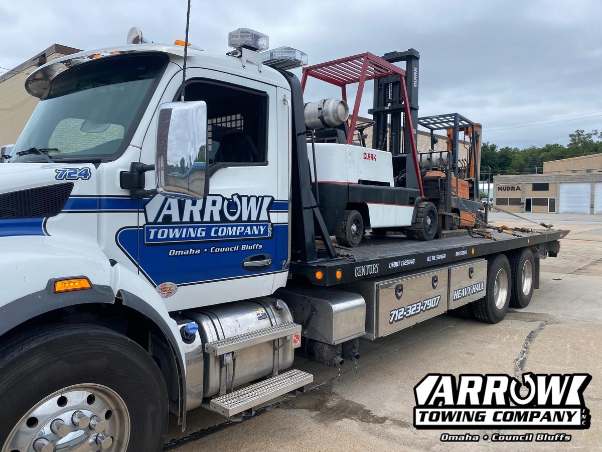 Around the Omaha-Council Bluffs Metro Area or throughout the Midwest, Arrow Towing's Industrial Team is a trusted source for equipment hauling needs.