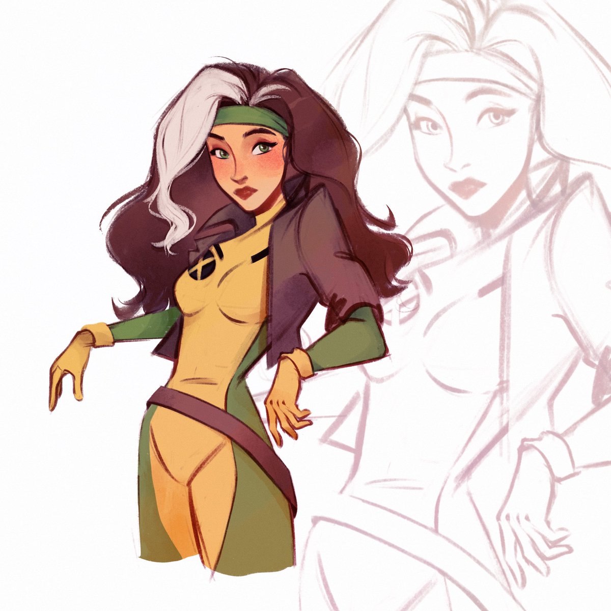 Tanisketch's tweet photo. Rogue - Xmen 🫰
#MarvelMonth
#xmenfanart https://t.co/jGza5LDzmJ