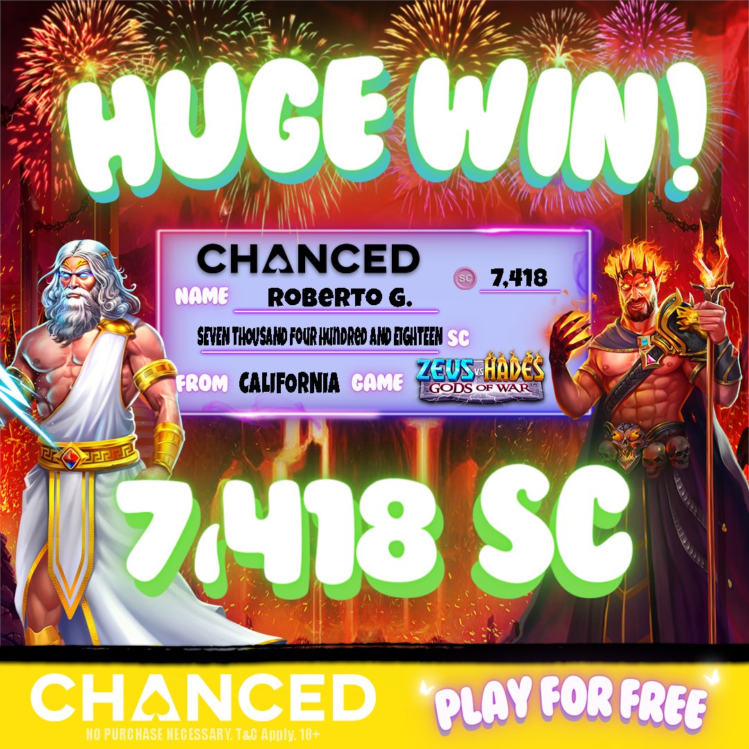RealChanced's tweet photo. Just found out that Roberto from California scored a MASSIVE 7,418 SC WIN! 🚀 Congratulations Roberto🔥 In celebration we’re awarding 5 SC to 3 people!🤝 All you have to do is congratulate him below and leave your chanced username! 🎉

Must LIKE + RT this post 👊🏻
And be following @realchanced 🌟

GOOD LUCK! ❤️