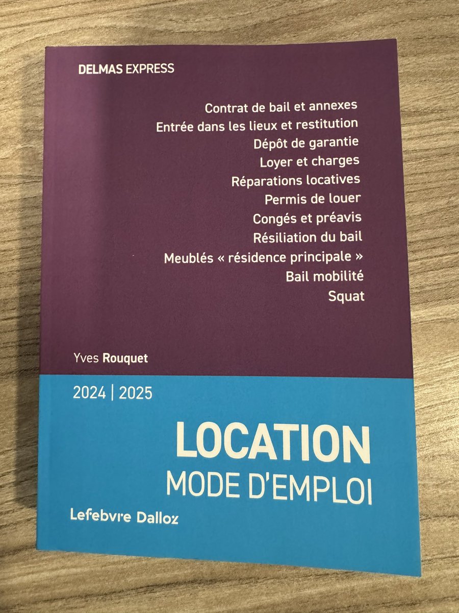 #immobilier #Logement #baux Nouvelle édition 2024/2025 du très pratique « Location Mode d’emploi » sous la plume de Yves ROUQUET 🤩. Merci Yves et <a href="/DallozImmo/">Dalloz Immo</a>