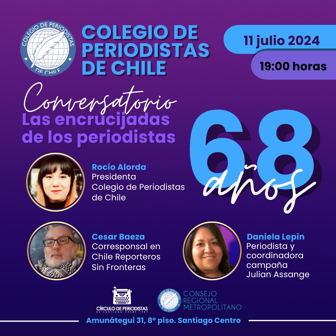 Círculo de Periodistas de Santiago tweet media