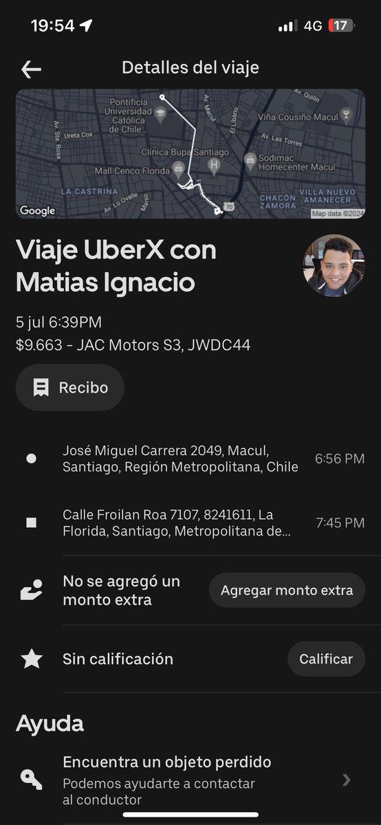 grudgelivs's tweet photo. @Uber_Chile el viernes fui al mall florida center desde mi casa ($2.800) y después de dejarme el conductor no terminó el viaje hasta que llegó a la ruta 70 y me hicieron un cobro de casi $10.000, me solucionaron el problema y me devolvieron 6 mil, pero ahora nuevamente me están + https://t.co/dBO2n6fdsK