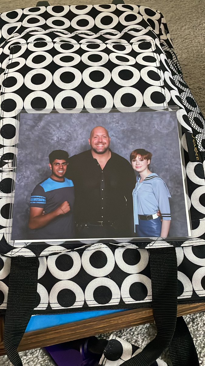 Going through some old photos and saw a photo from 2014 with <a href="/PaulWight/">Paul Wight</a> and <a href="/karengillan/">Karen Gillan</a> during a convention! Wanted to say thank you to these 2 after 10 years! I was late for my photo op and these two allowed me to take a photo with BOTH of them! #grateful