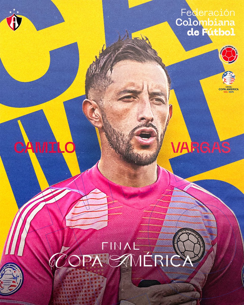 🚨🚨🚨¡CAMILO VARGAS EN LA FINAL DE LA COPA AMÉRICA! ¡CAMILO VARGAS EN LA FINAL DE LA COPA AMÉRICA! ¡CAMILO VARGAS EN LA FINAL DE LA COPA AMÉRICA! 🚨🚨🚨

La <a href="/FCFSeleccionCol/">Selección Colombia</a> y <a href="/Kmilovargas12/">Camilo Vargas</a> disputarán el próximo domingo La Gran Final de la <a href="/CopaAmerica/">CONMEBOL Copa América™️</a> 🇨🇴🇨🇴🇨🇴

¡VAMOOOOOOS!❤️🖤