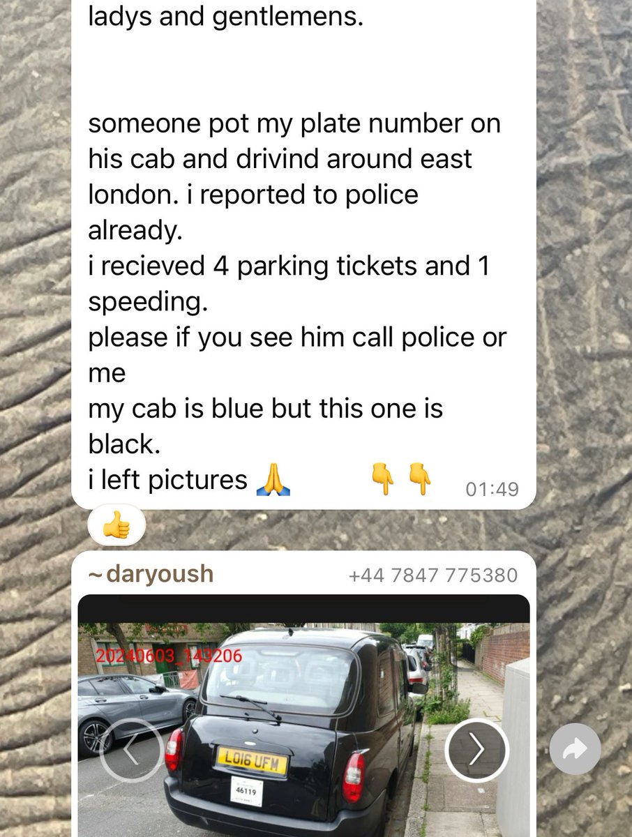 marc_laz's tweet photo. Not my cab but out of a WhatsApp group could we retweet thanks https://t.co/LQygo5qNK1