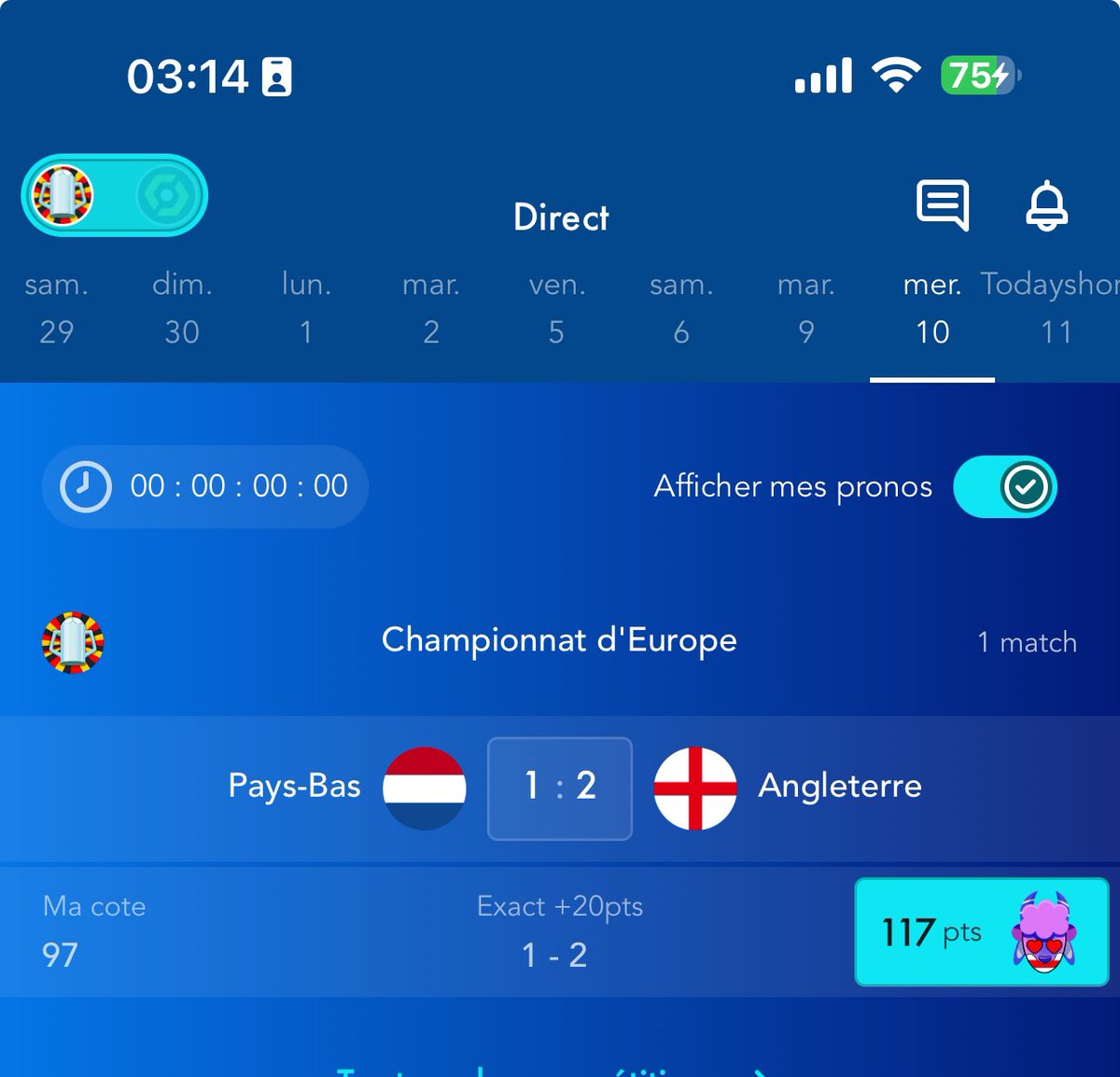 Springfield_945's tweet photo. Le dernier #Springpronos de cet #EURO2024 est un prono exact !! 

Merci pour cette aventure, on se retrouvera peut-être en 2026 🙏🏾 https://t.co/k7HmB8KYJU