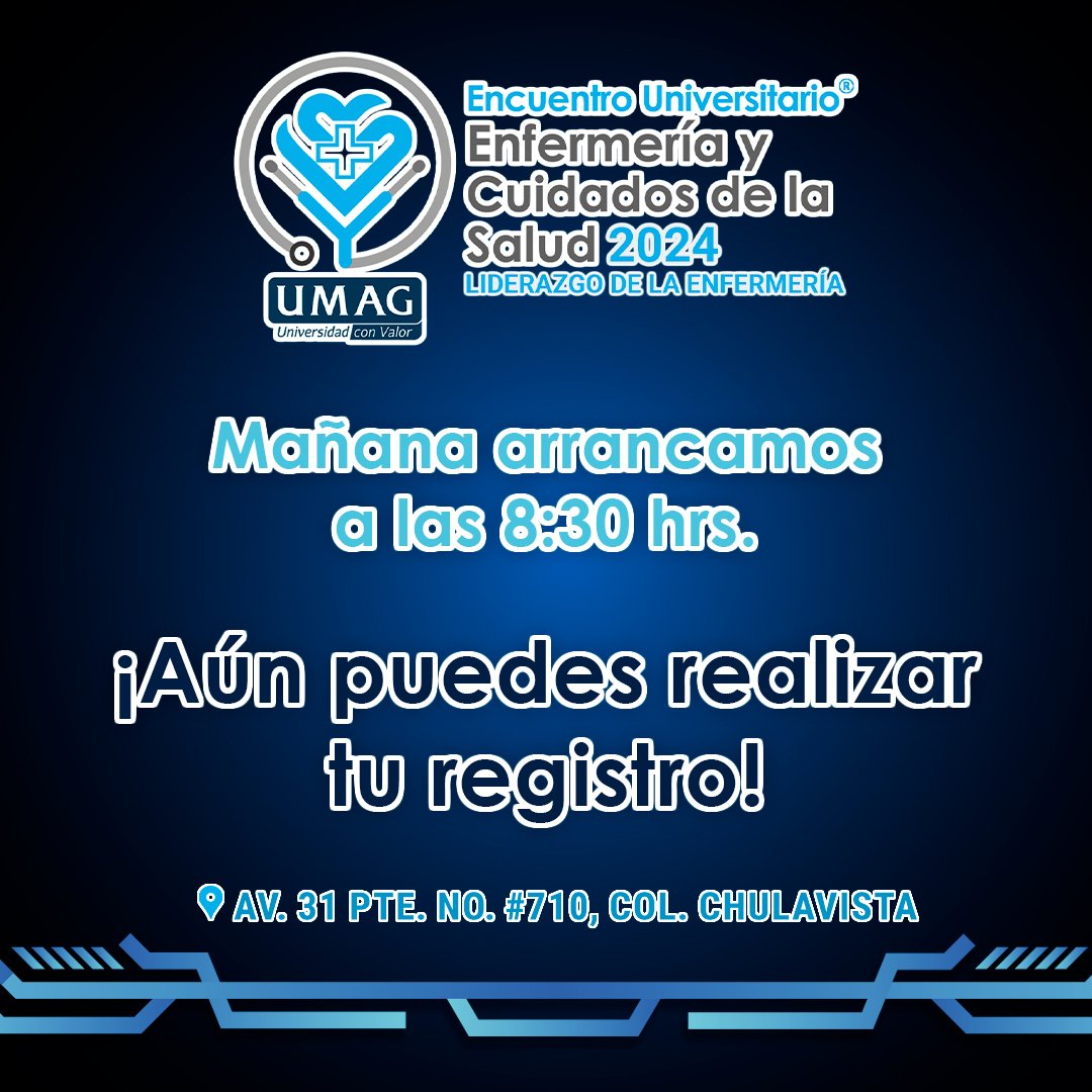 #EncuentrosUMAG || Recuerda que aún puedes ser parte del Encuentro #Enfermeria2024 👩‍⚕️💹“Liderazgo de la Enfermería: estrategias integrales de gestión, investigación y cuidado en el sistema de salud” 👩‍⚕️💹.

📲📲 Realiza tu registro y no te quedes fuera:
forms.gle/27rby7b9mY7eCi…