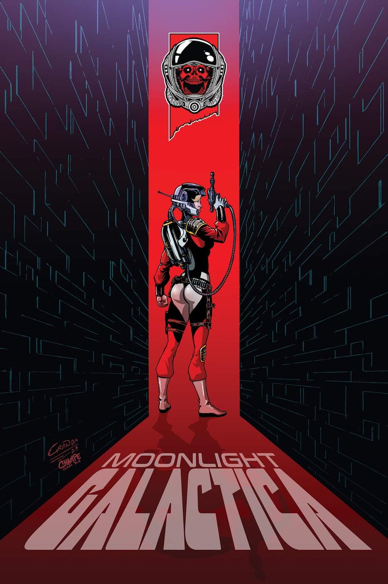 Variant cover for MOONLIGHT GALACTICA, we are less that 2 weeks away from the start of the campaign, but you can sign up at the link right now so you don't miss out. 
backerkit.com/call_to_action…
#indiecomics #creatorownedcomics #crowdfundedcomics #comicsforeveryone #readcomics