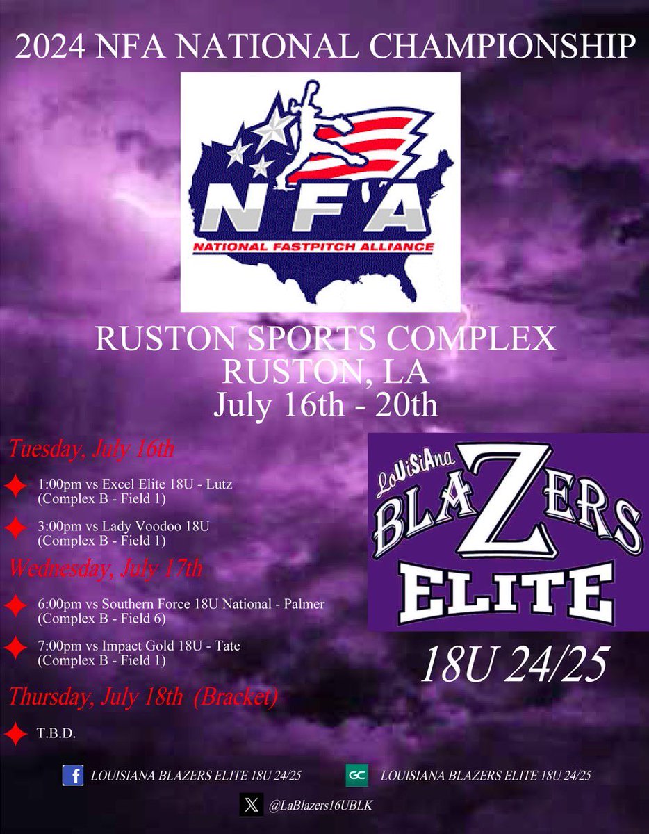 Looking forward to playing in Ruston the 16th-20th! 
<a href="/LSUA_SB/">LSUA Softball</a> <a href="/GoChoctaws_SB/">Mississippi College Softball🥎</a> <a href="/ECCCSoftball/">ECCC Softball</a> <a href="/careywsoftball/">William Carey Softball</a> <a href="/SouthernMissSB/">Southern Miss Softball</a> <a href="/PearlRiverSB/">Pearl River Softball</a>