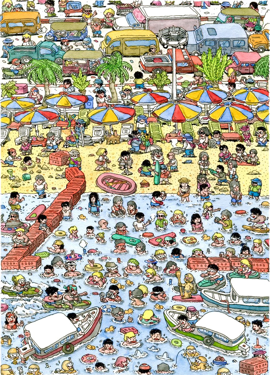 芭提雅海滩
#beach #pattaya #illustration #watercolor #watercolorpainting #draw