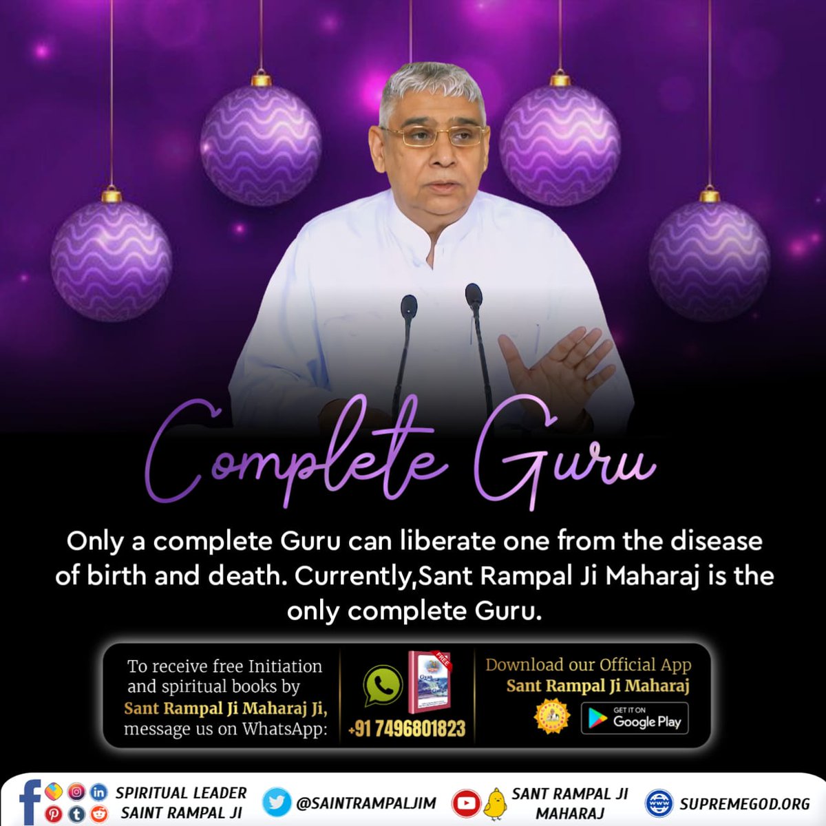 itsshyamalways's tweet photo. #GodMorningThursday
Sant Rampal Ji Maharaj is the only true Guru in this world who guarantees peace, happiness and salvation.
#ThursdayThoughts 
#ThursdayMotivation https://t.co/H92nxpBhep
