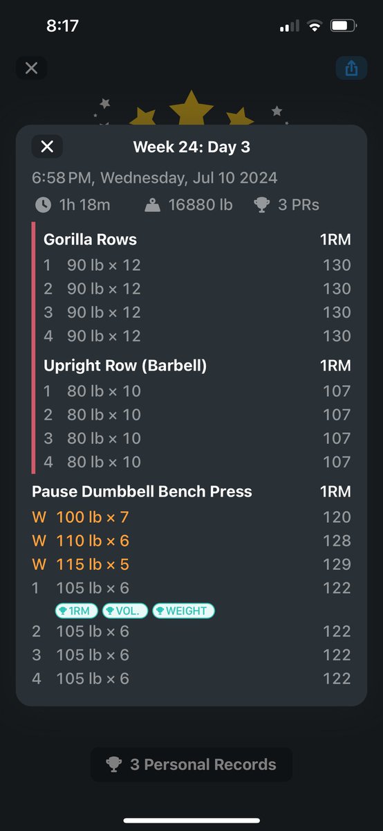 Q_1Casinova00's tweet image. Week 24: Day 3 It was a hard day. But I’m always doing hard shit. #MeVsMe #MovingWeight #Accountability