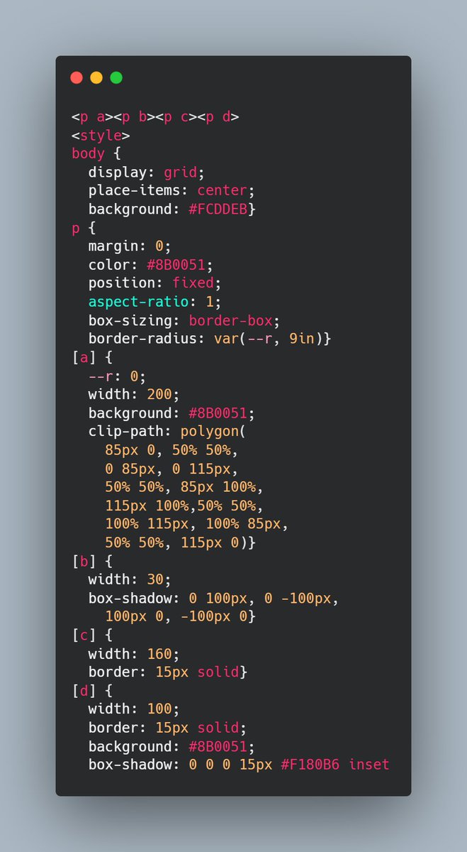 pointerToPixel's tweet image. day 193                                                                                      

CSS battle #193- Galver            

#100DaysOfCode #CSS #CSSBattleChallenge