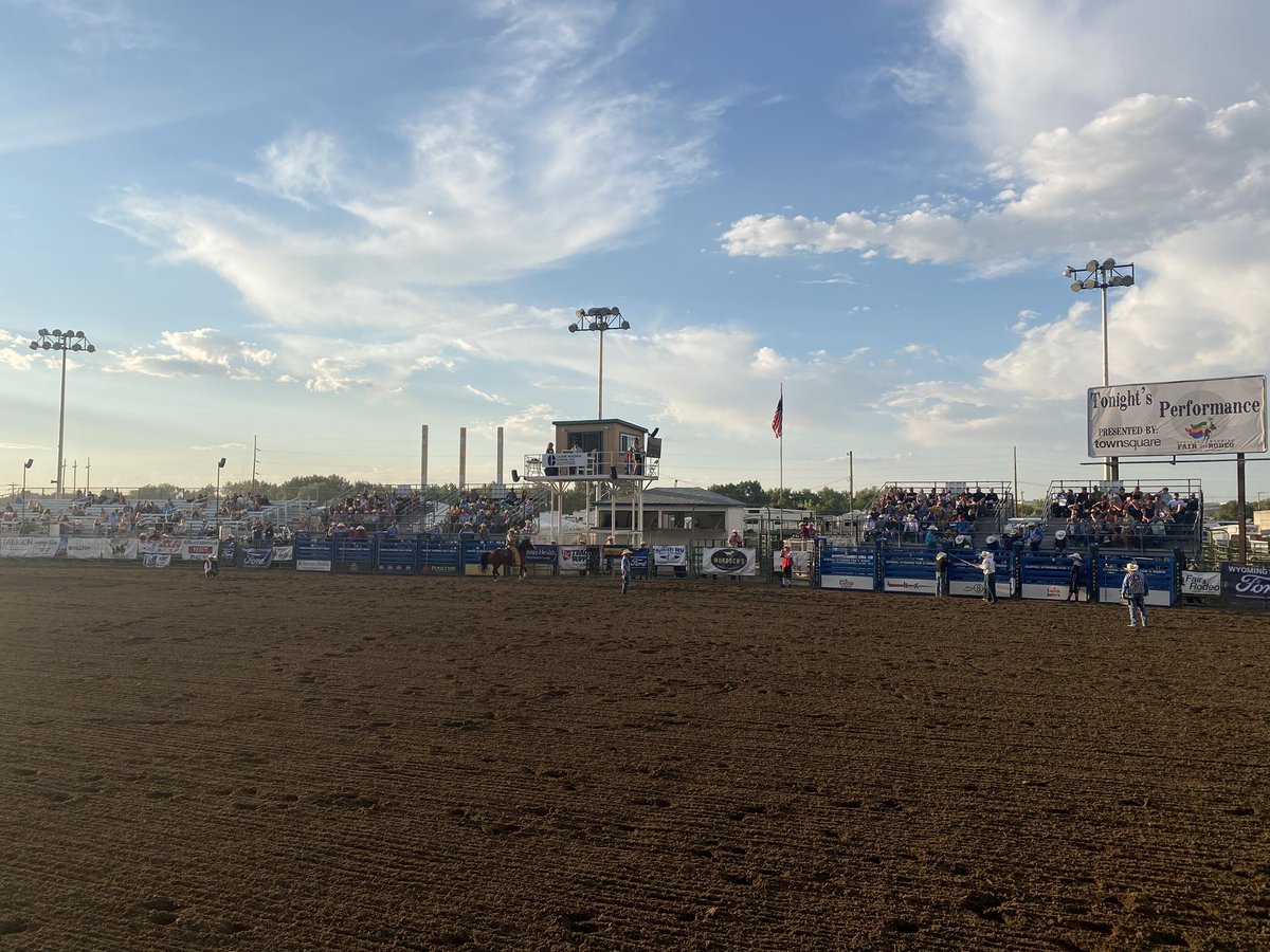 SeanTPendergast's tweet photo. Front row at the Casper WY rodeo. #ClassyAF https://t.co/5o754bgYNQ
