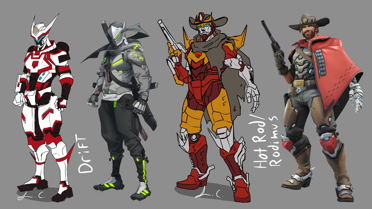 I cooked, Drift and Hot rod skins #Transformers #Overwatch2