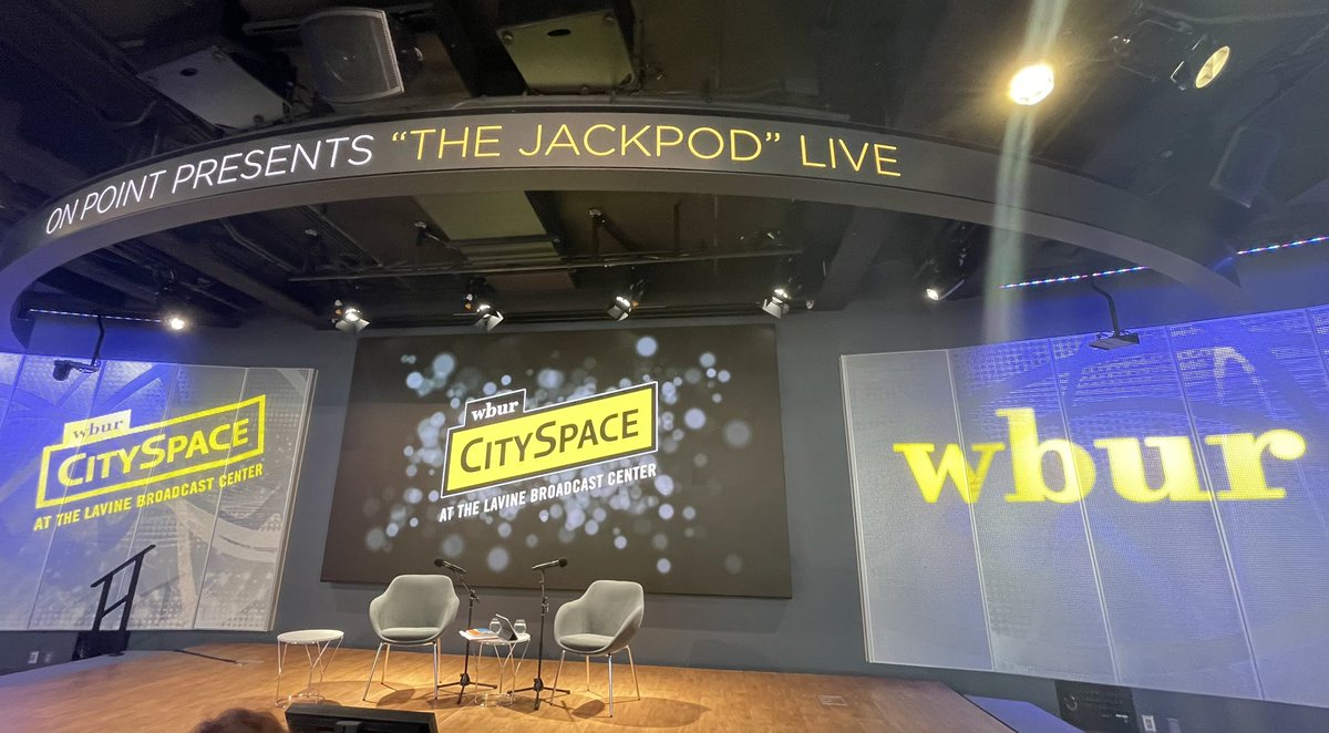BostonCentral's tweet image. Cool moments from tonight’s @WBURCitySpace live broadcast of On Point’s “The Jackpod”.  😀 ‼️🙌🏼@MeghnaWBUR #jackbeatty #onpoint