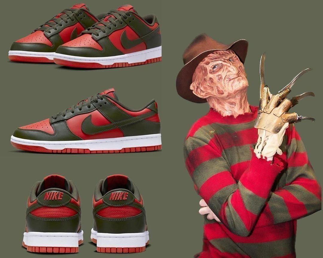SneakerShouts's tweet photo. 40% OFF + free shipping on the Nike Dunk Low "Freddy Krueger" 

BUY HERE: https://t.co/QJyDD1oXd8 https://t.co/2nw7qfPu7b