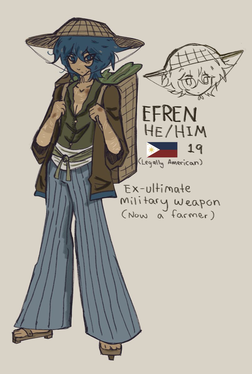 Pushes another danganronpa oc onto the table