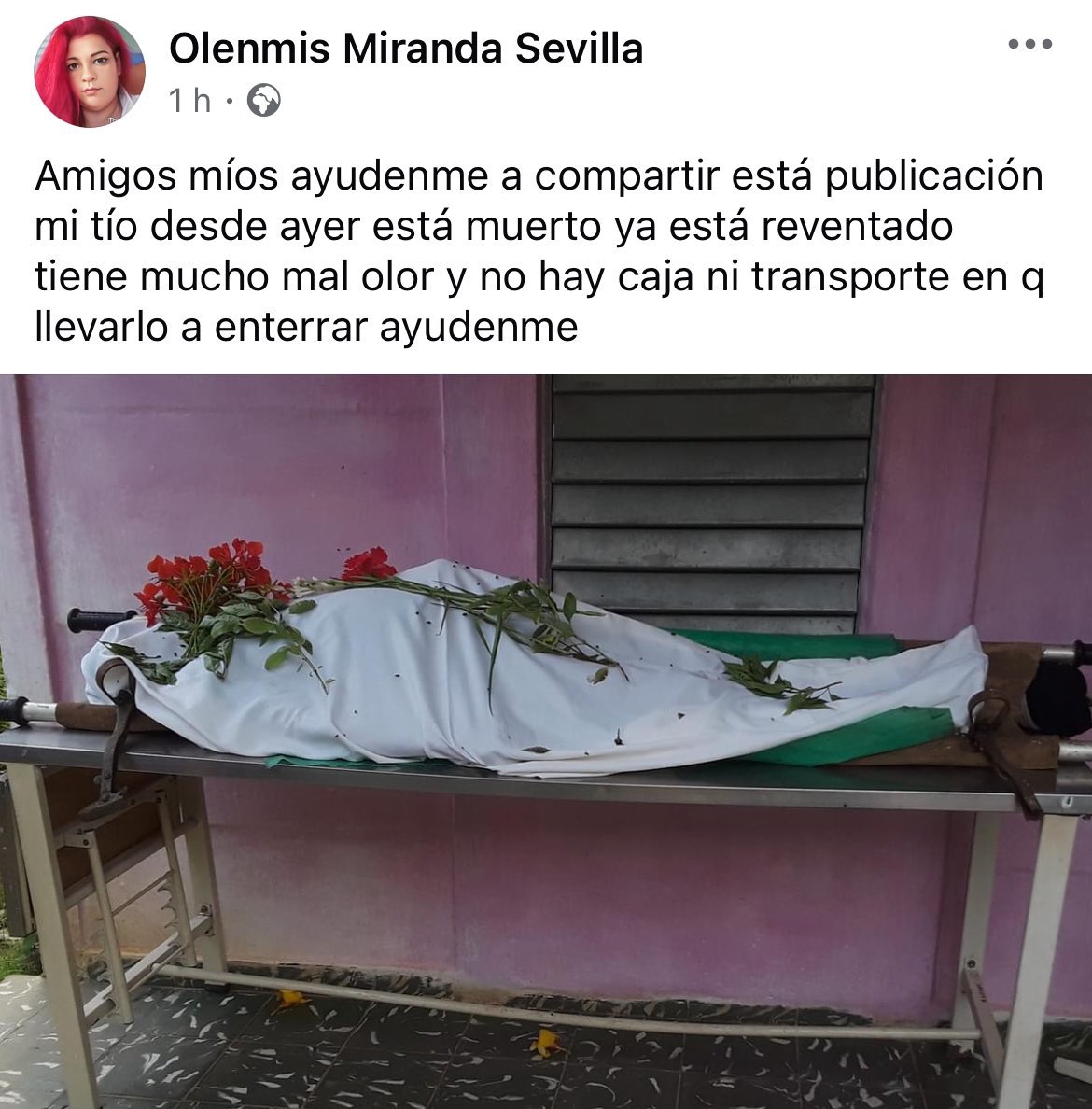 Mmendoza1970's tweet photo. Así está Cuba, la gente no tiene ni para comprar un ataúd. https://t.co/nsTmrvoO6U