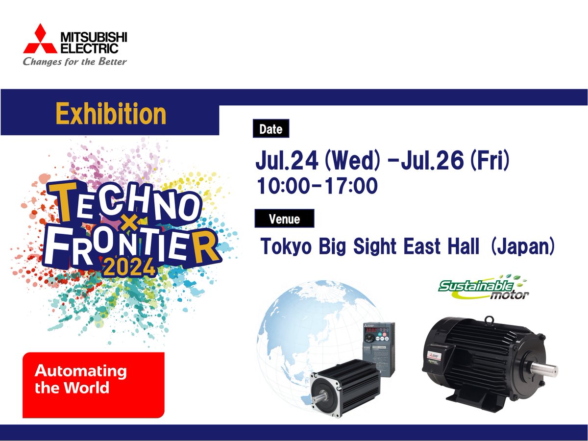 Mitsubishi_FA's tweet image. 🤖Are you interested to see the world&apos;s fastest robot crack a puzzle cube? 
We will exhibit it at #TechnoFrontier2024, Asia&apos;s largest specialized exhibition related to mechatronics and electronics!

Come and see the world&apos;s fastest robot and servo motors!
okt.to/7L9pmJ